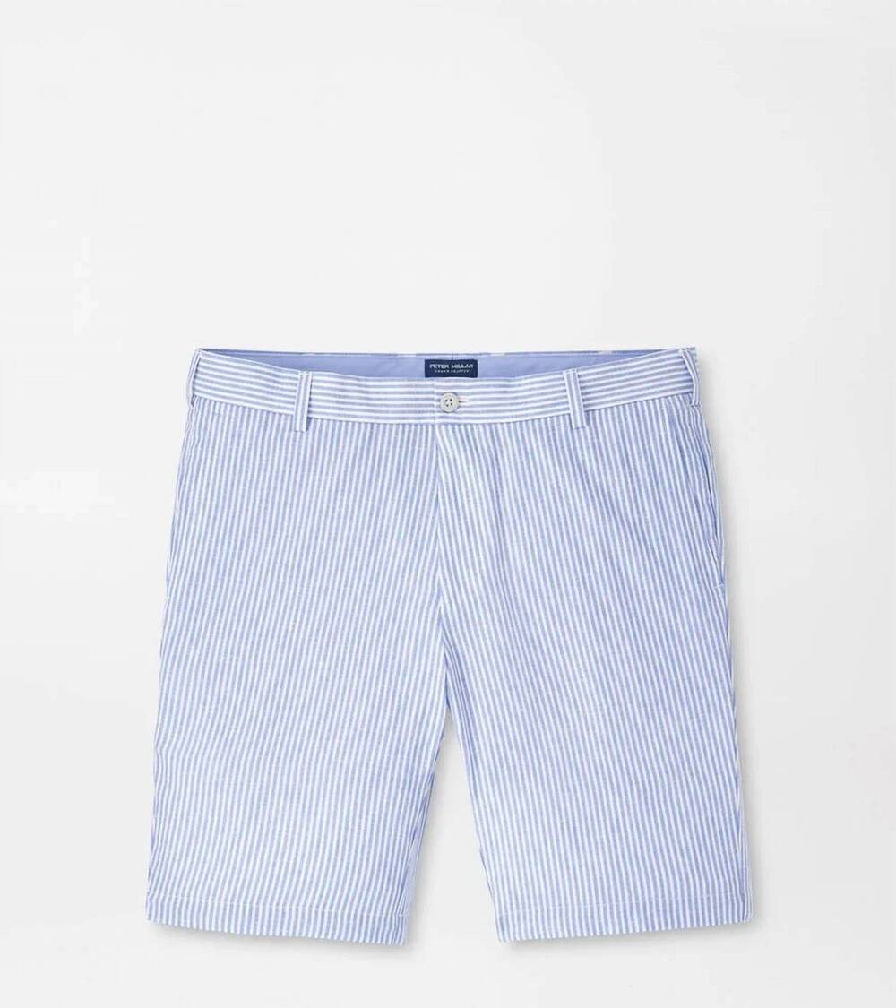 NEW PETER MILLAR men's crown crafted surge linen-blend stripe performance short